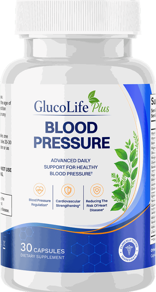 GlucoLife+ Blood Pressure bottle, 30 capsules dietary supplement